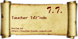 Taucher Tünde névjegykártya